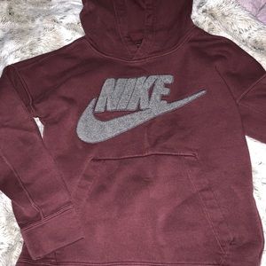 Nike boys maroon hoodie